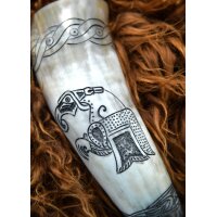 Viking Drinking Horn with Raven Motif