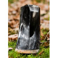 Hornbecher mit Holzboden und Valknut-Motiv Nr. 1