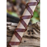 Cast Viking Axe Type E with Engraving and Leather Wrapping