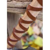 Cast Viking Axe Type D with Engraving and Leather Wrapping