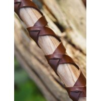 Cast Viking Axe Type C with Engraving and Leather Wrapping