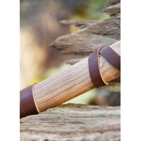 Cast Viking Axe Type C with Engraving and Leather Wrapping