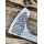 Cast Viking Axe Type C with Engraving and Leather Wrapping