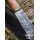 Damascus Steel Viking Seax with Wood and Brass Handle and Black Goatskin Sheath