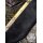 Damascus Steel Viking Seax with Wood and Brass Handle and Black Goatskin Sheath