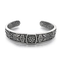 Wikinger Armreif „Valknut“ mit Thorshammer...