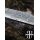 Damascus Steel Viking Seax with Wooden Handle and White Goatskin Sheath