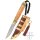 Small Birka Viking Knife, Carbon Steel, Wood and Bone Handle with Valknut Design