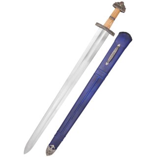 Petersen Type R Viking Sword – 10th Century, C60 Carbon Steel with Leather Sheath