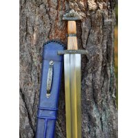 Petersen Type R Viking Sword – 10th Century, C60 Carbon Steel with Leather Sheath
