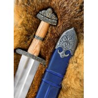 Petersen Type R Viking Sword – 10th Century, C60 Carbon Steel with Leather Sheath