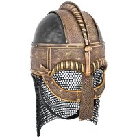 Valsgärde Viking Helmet “SIGVARD” – Elaborately Decorated Replica with Mail Aventail