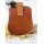 Medieval Belt Pouch “ARVID” in Brown Leather with Brass Front Flap