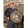 Wikinger-Rundschild „HUGINN & MUNINN“ aus Holz – mit Raben-Motiv und Triquetras