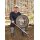 Wikinger-Rundschild „HUGINN & MUNINN“ aus Holz – mit Raben-Motiv und Triquetras