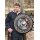 Wikinger-Rundschild „HUGINN & MUNINN“ aus Holz – mit Raben-Motiv und Triquetras