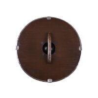 Anglo-Saxon Round Shield “WYRM” in Wood – with Serpent Motif and Futhorc Runes