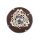 Anglo-Saxon Round Shield “WYRM” in Wood – with Serpent Motif and Futhorc Runes