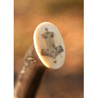 Viking Hand Axe “MJÖLNIR” – Decorated with Bone End Cap