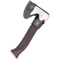 Viking Hand Axe “MJÖLNIR” – Decorated with Bone End Cap
