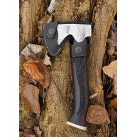 Viking Hand Axe “MJÖLNIR” – Decorated with Bone End Cap