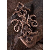 Viking Sword Scabbard Chape “LINDORM” – Bronze, Serpent Motif