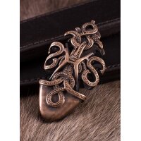 Viking Sword Scabbard Chape “LINDORM” – Bronze, Serpent Motif