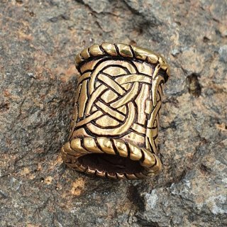 Bartperle mit keltischen Knoten aus Bronze