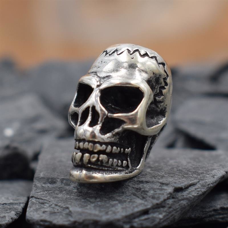 Bartperle Totenkopf schwarz Wikinger Bartschmuck Perle Skull Dreadlocks 6 mm