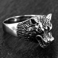 Wolf Ring &quot;Hati&quot; aus Edelstahl