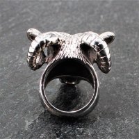 Ziegenbock Ring "Tanngnjostr" aus Edelstahl