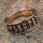 Wikinger Ring mit Runen "Futhark" aus Bronze 56 (17,8) / 7,6 US