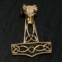 Thors Hammer "Tanngnjostr" Anhänger aus Bronze