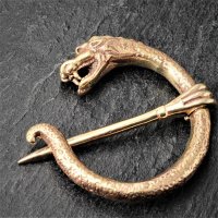 Ringfibel - Drachenfibel "DRAGO" aus Bronze