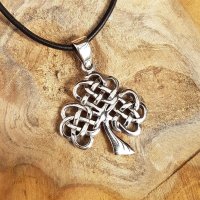Keltischer Knoten Lebensbaum Anh&auml;nger aus Silber