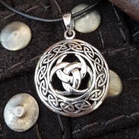 Odins Horn Anh&auml;nger &quot;THORN&quot;, verziert mit keltischen Knoten, aus 925er Sterling Silber