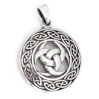 Odins Horn Anhänger "THORN", verziert mit keltischen Knoten, aus 925er Sterling Silber