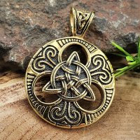 Keltischerknoten Anhänger "Abellio" aus Edelstahl Goldfarbe