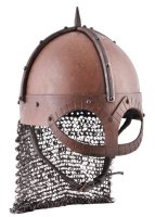 Der Gjermundbu Helm mit vernieteter Brünne, 2 mm Stahl Large: 64 cm x 23 cm x 20 cm 3,2 kg