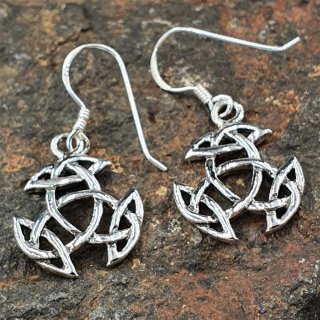 Keltische Ohrhänger "JUNA" mit keltischem Knoten aus 925er Sterling Silber