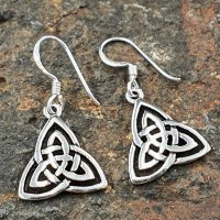 Keltische Dreiheits-Symbol Schmuck Ohrhänger aus 925er Sterling Silber