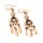 Bronze Ohrhänger mit beweglichen Elementen "KENNA" mit Steine aus Permutt