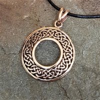 Runder keltischer Knoten Schmuck Anhänger "CADAN" aus Bronze