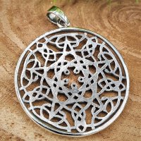 Keltischer Knoten Anhänger "GAWAIN" mit Pentagramm, aus Silber