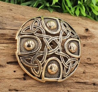 Rundfibel "JUNA"mit keltischer Knoten - aus Bronze