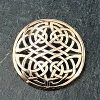 Keltische Rundfibel "BEDRAN" mit keltischer Knoten - aus Bronze