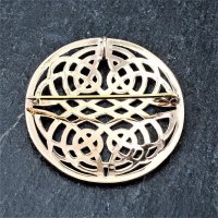 Keltische Rundfibel &quot;BEDRAN&quot; mit keltischer Knoten - aus Bronze