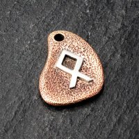 Bronzeanh&auml;nger - Rune aus 925er Sterling Silber -...