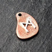 Bronzeanh&auml;nger - Rune aus 925er Sterling Silber - Mannaz