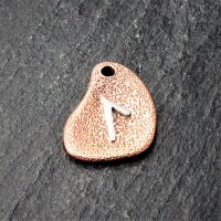 Bronzeanh&auml;nger - Rune aus 925er Sterling Silber - Laguz